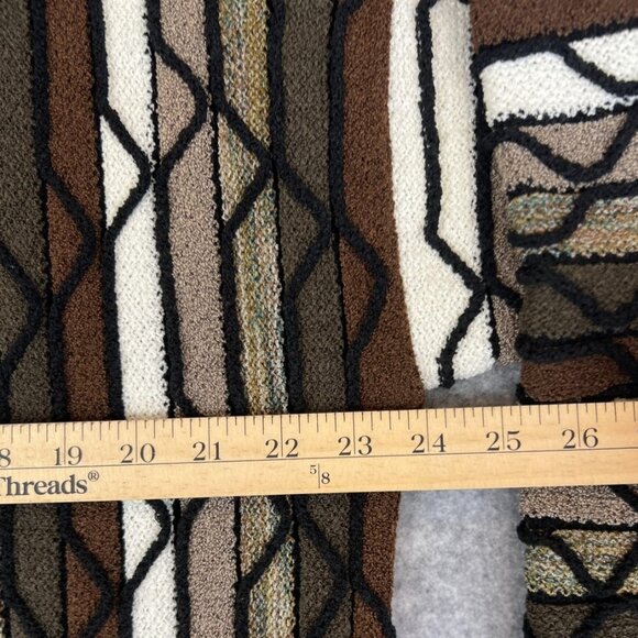 VTG Protege Mens 2XL 3D Knit Sweater Coogi Style Cosby Crewneck Textured Brown - Picture 7 of 9